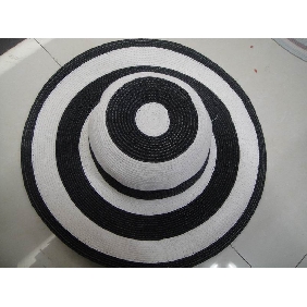 Wholesale New White Black Felt Party Paper Raffia Hat