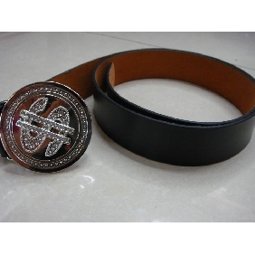 Wholesale Stylish dollar design buckle Pu leather men's belt 9bqn32
