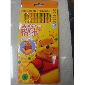 Wholesale 12 Pcs Sweet Cartoon Children Wooden Colored Pencils
