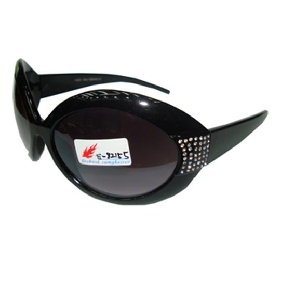 Wholesale 2010 wonderful women black PC framework ellipse lens sunglasses 9c7n17