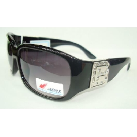 Wholesale Stylish AC lens black PC with metal black framework lady's hot-sale sunglasses 9c7n23