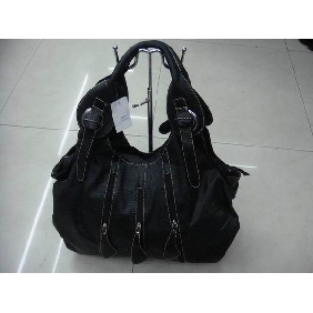 Stylish women's handbags PVC leather fresh black color 9c8n01