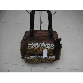 Fashionable leopard PU leather cheap women's handbags 9c8n04