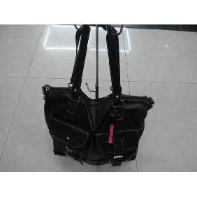 Wholesale Stylish black color women's cheap handbags PU leather shoulder bags 9c8n08