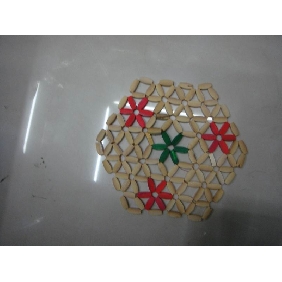 Wholesale 7 Inches Round Bamboo Carpet Flower Decoration Household Tools