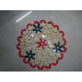 Wholesale 4 Flower Bamboo Carpet 8 Inches Size Natural Color