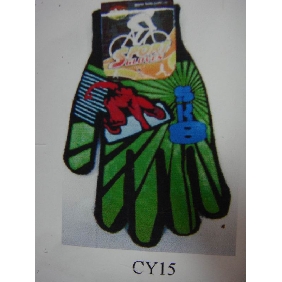 Wholesale Green Rubber Pattern Fashion Accessories Up To The Minute Terylene Gloves And Mittens