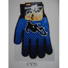 Wholesale Blue Dotted Rubber Terylene Gloves And Mitten Fashionable Accessories