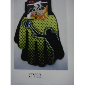 Wholesale Dotted Rubber With A Pattern Of Basketball Player Fashion Accessories Terylene Gloves