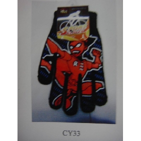 Wholesale Cartoon Pattern With Red And Black Color Fashionable Accessories Terylene Gloves And Mittens