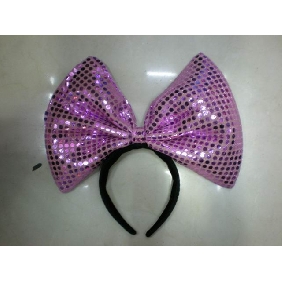 Wholesale Flashing Cartoon Hair Hoop With Purple Bowknot Ornaments For Gifts