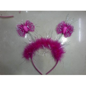 Wholesale Lovely Hair Hoop With Two Pink Bowknots For Children Gifts
