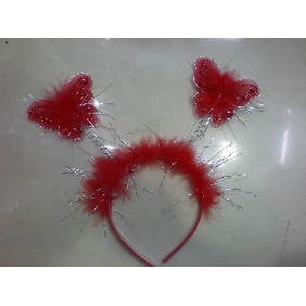 Wholesale Halloween Hair Hoop With Two Red Bowknots Ornaments For Party