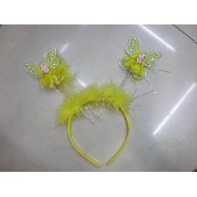 Wholesale HalloweeN Hair Hoop WithYellow Butterfly Ornaments For Little Children