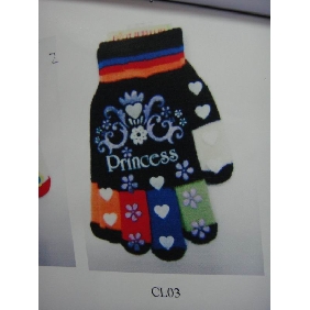 Wholesale Jacquard Knitted Lady's Fashionable Accessories Gloves And Mittens