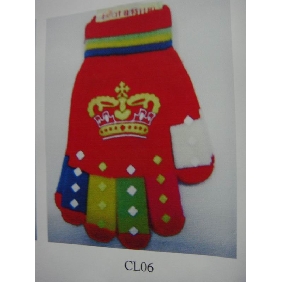 Royalblue Green Red Knitted Fashionable Accessoried Gloves And Mittens