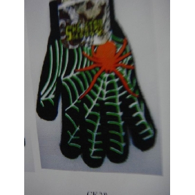 Big Spiderwebs Pattern Fashionable Accessories Knitted Gloves And Mittens