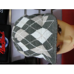 Wholesale Diamond Phombus Design Jacquard Beautiful And Attracctive Hats And Caps