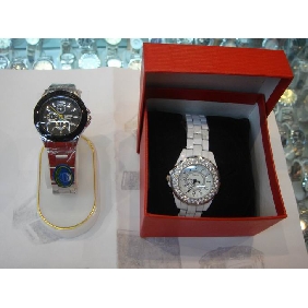 Wholesale Fashion unisex stainless stell black dial water resistant quartz wrist watch