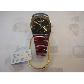 Wholesale 2010 Fashion unisex stainless stell black dial water resistant quartz wrist watch