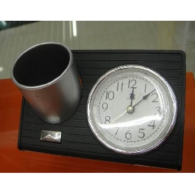 Wholesale Colorful branded pencil holder with alarm clock 9cdn32