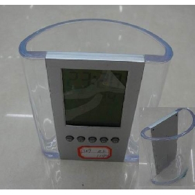 Wholesale Modern calendar temperature tell function pencil holder with alarm clock 9cdn38