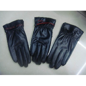 Wholesale Stylish Black Color Fashion Accessories PU Woman Gloves And Mittens 9cen12