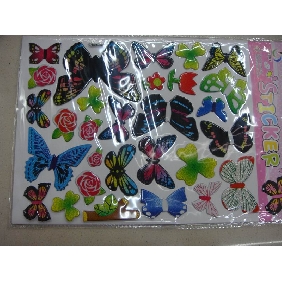 Wholesale Colorful stylish styles interesting butterfly hubble-bubble stickers