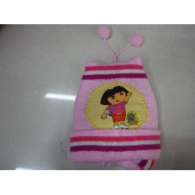 Wholesale Popular dora children 100acrylic knitted hat 9cdn07