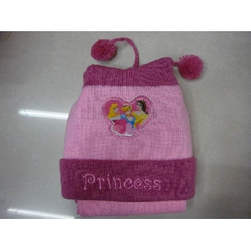 Wholesale 2010 Winter new princess style children 100acrylic knitted hat 9cdn10