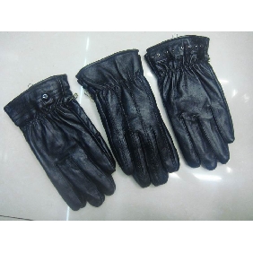 Wholesale Men's real leather Fashionable Accessories Gloves And MIttens black color 9cen22