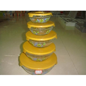 Wholesale fashion set of glasswares with orange color round shape 9cfn02