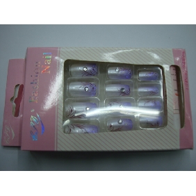 Wholesale orange color artificial fingernails show your taste and add beauty