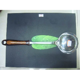 Wholesale Aesthetic and practical polish stainless steel round soup spoon with plastic handle 9CFN67