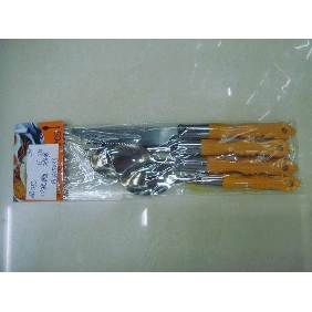 Wholesale Home casual dinnerware set 2 pcs spoons+1pc knife+1pc fork yellow handle 9cfn57