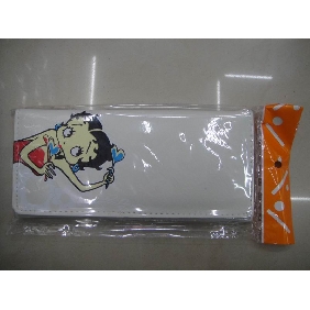 Wholesale White 2010 new long bifold PU purse wallet card compartments photo bag inside