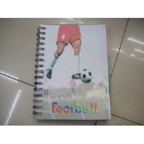 School Supplies Notebooks Football Design With Plastic Cover 3 Sheets