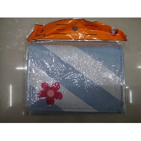 Dedicate fashionable PU leather short trifold wallets for girls