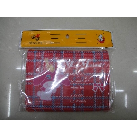 Wholesale The latest design cartoon red trifold PU leather short girls' wallets