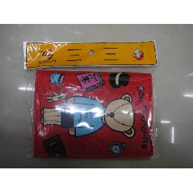 Wholesale Cartoon dedicate fashionable PU leather short trifold wallets for girls 9chn29