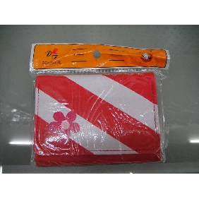 Red and white fashionable short trifold PU leather purse wallets