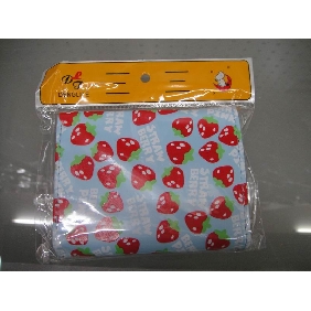 Wholesale Girls love nice strawberry short trifold PU leather wallets 9chn32
