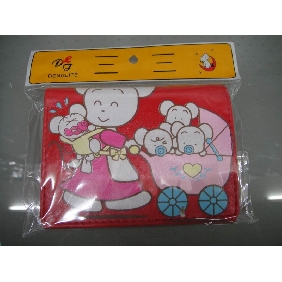 Wholesale Fashionable cute cartoon PU leather short multi-functional 9chn34