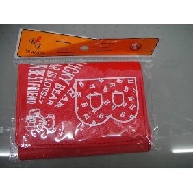 Dedicate fashionable red short discount PU leather girls' trifold wallets