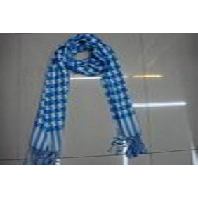 Wholesale Stylish ladies' light blue and white plaid hotsale scarves neckwear 9cgn38