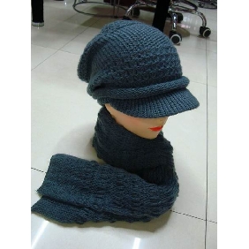 knit pattern winter hats and scarves set
