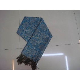 Wholesale soft cashmere-like feel blue scarf