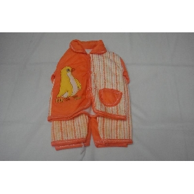 Wholesale light orange cotton long sleeve sweet newest design baby clothes