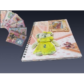 Wholesale Tridimensional cute bear Spiral Winding Notebook with mirrior