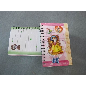 Wholesale 2010 new style cute girl Spiral Winding Memo Pad
